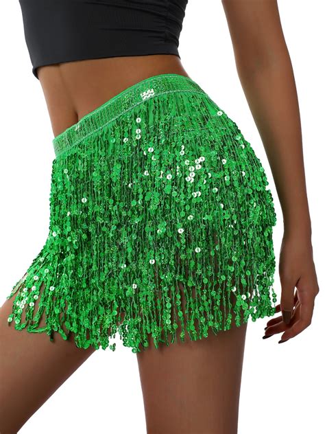 sequin tassel skirt|More.